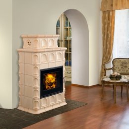 Изразцовая печь-камин Hein Baracca 3 керамика с теплообменником